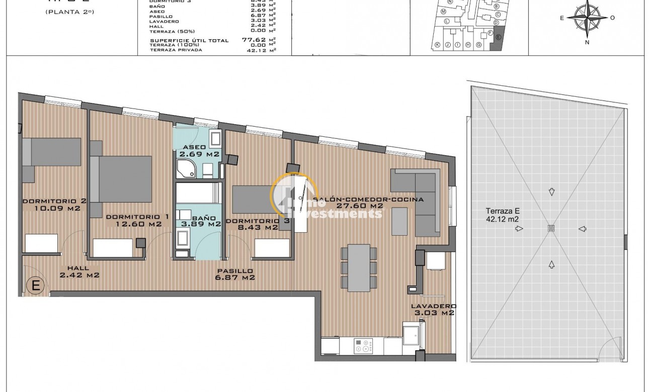 Neubau Immobilien - Penthouse - Algorfa - Pueblo