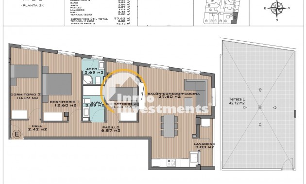 Neubau Immobilien - Penthouse - Algorfa - Pueblo