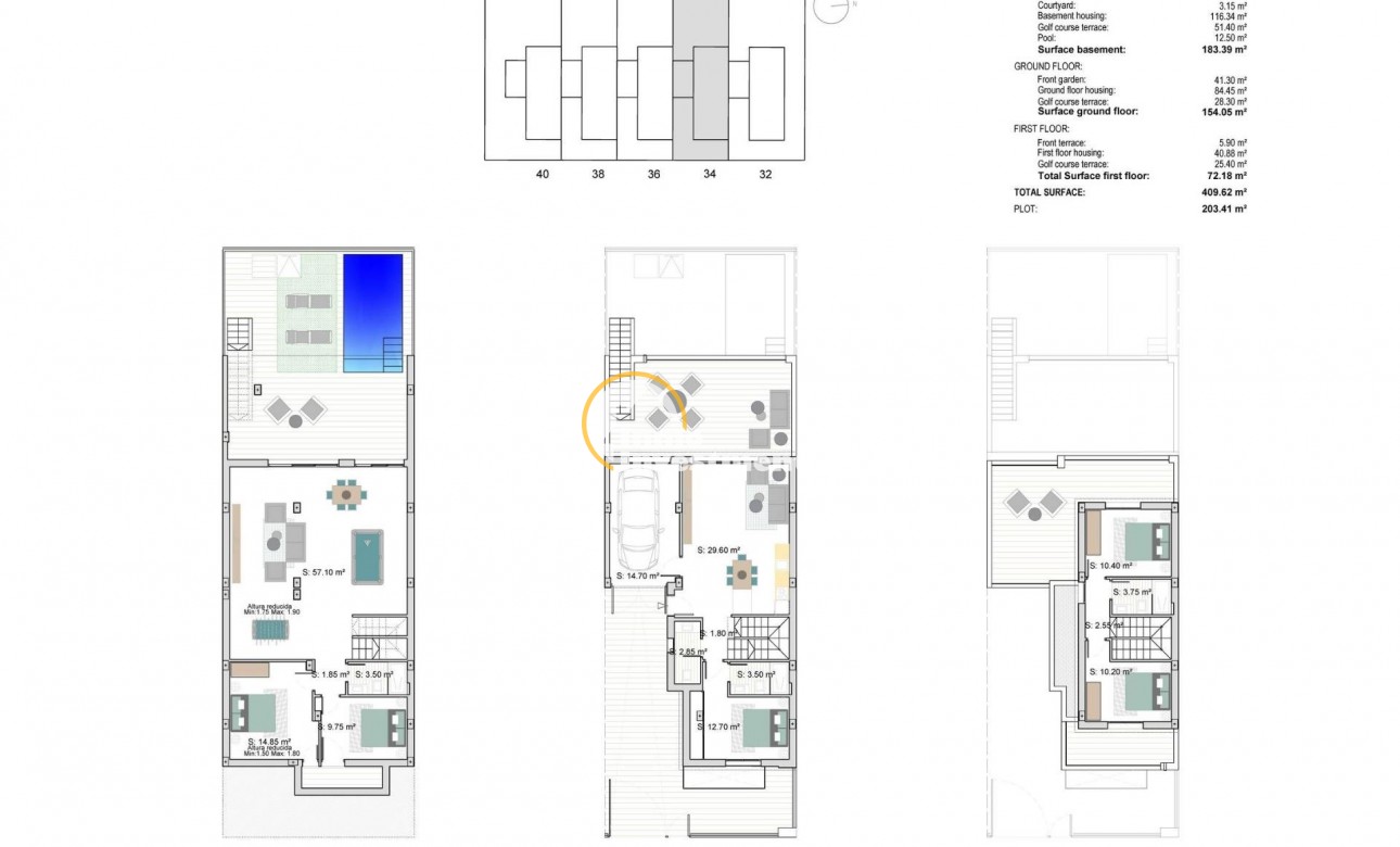 Neubau Immobilien - Reihenhaus - Los Alcázares - Serena Golf