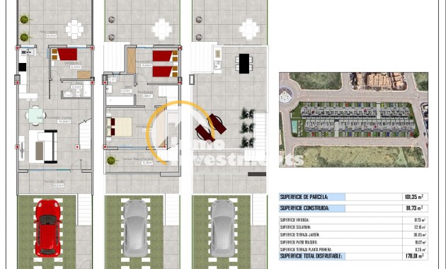 Neubau Immobilien - Reihenhaus - Cox - Sin Zona