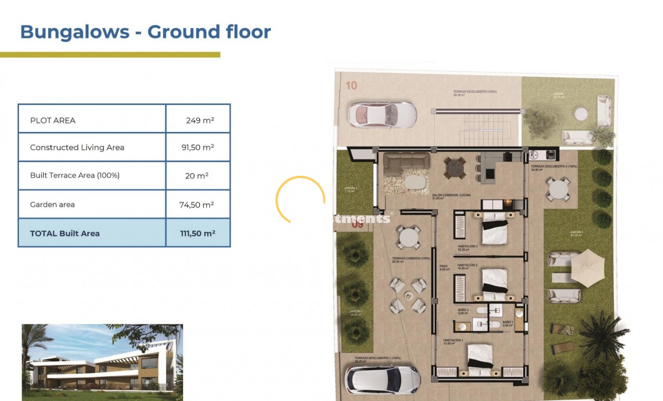 New build - Bungalow - Orihuela Costa - Punta Prima