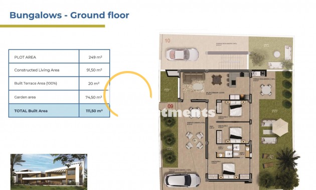 New build - Bungalow - Orihuela Costa - Punta Prima