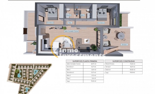 New build - Bungalow - Torrevieja - Los Balcones