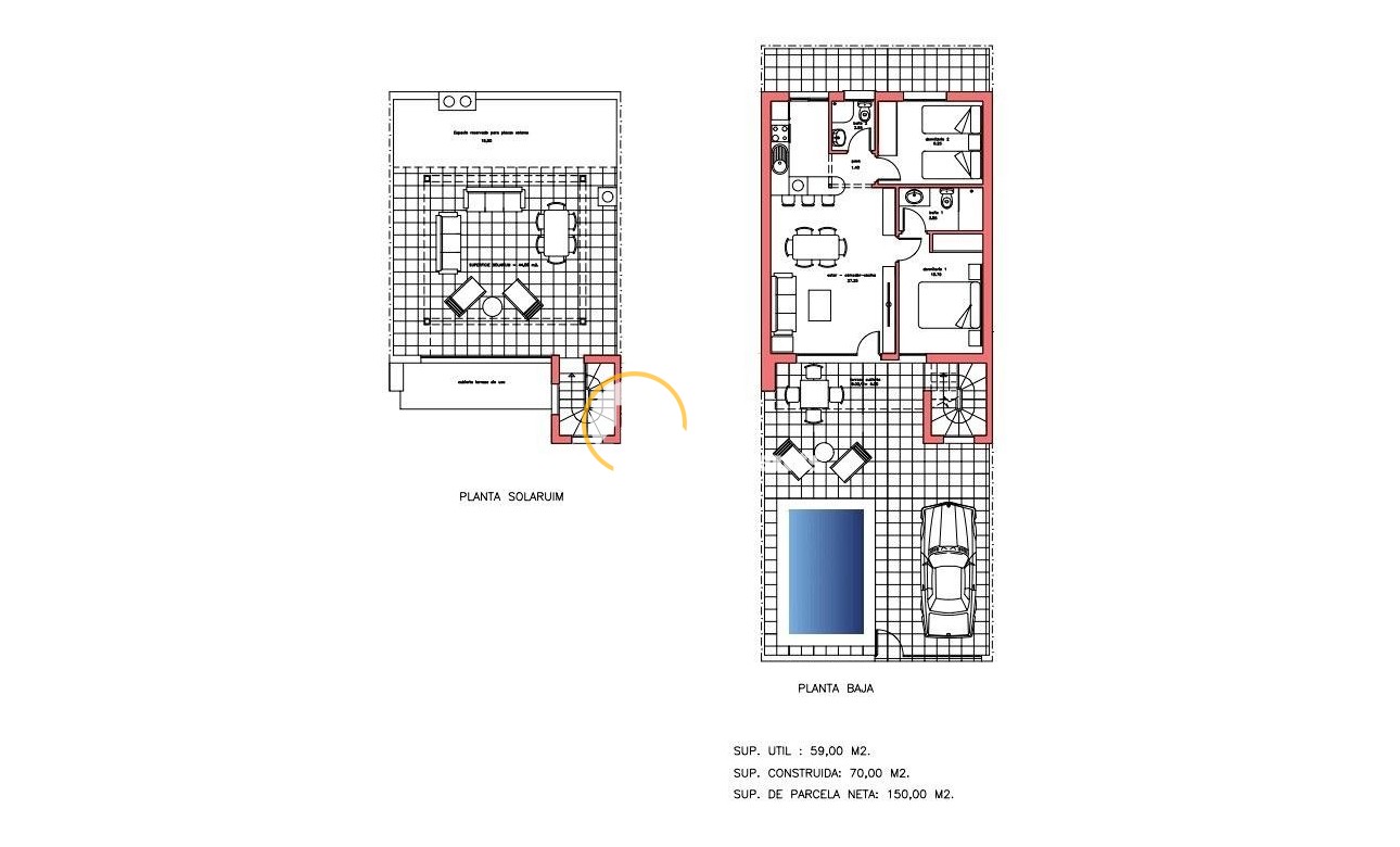 Obra nueva - Chalet adosado - Fuente Álamo - La Pinilla