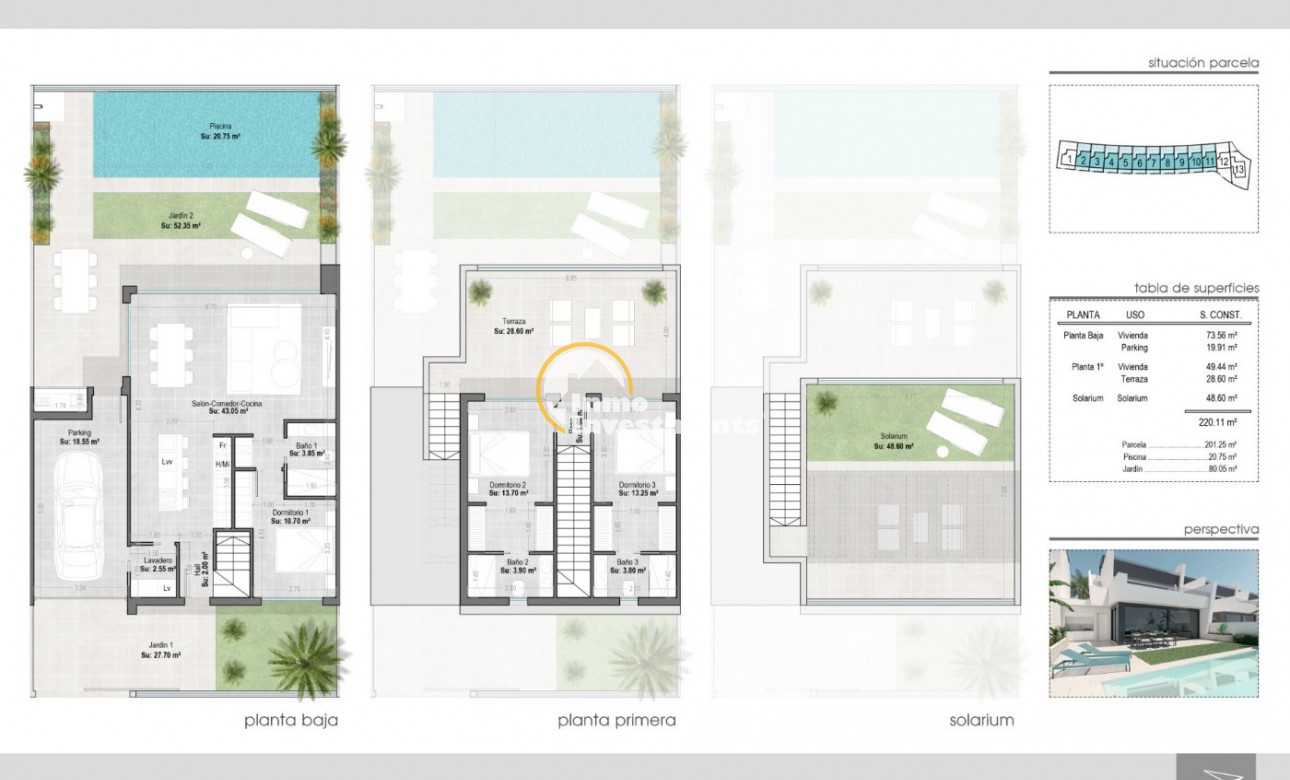 Obra nueva - Chalet adosado - Santiago De La Ribera - Santiago de la Ribera