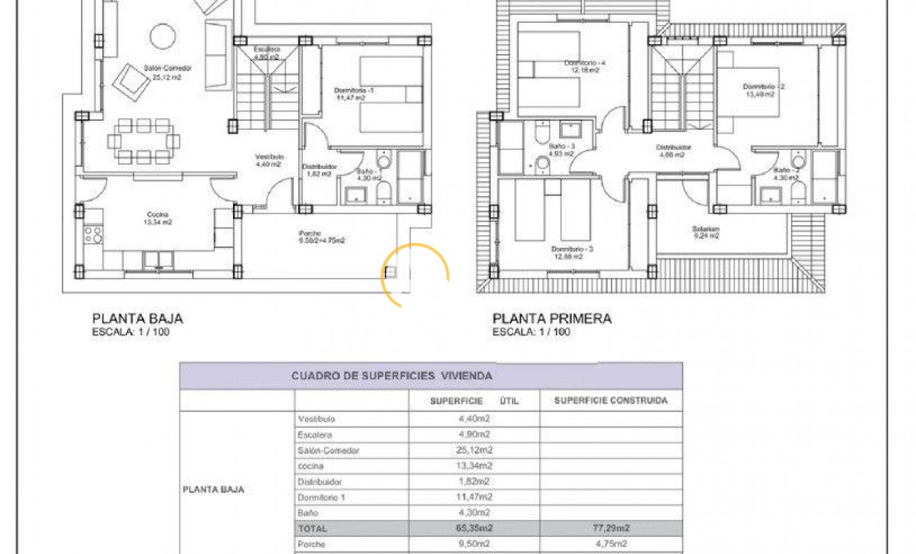 Obra nueva - Chalet independiente - Lorca - Purias