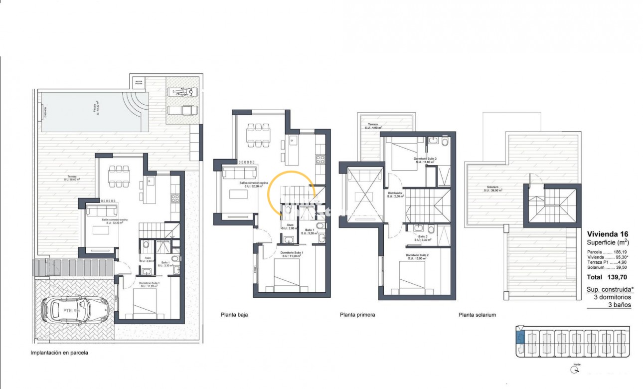 Nieuwbouw - Half vrijstaande villa - Ciudad Quesada - Doña Pepa