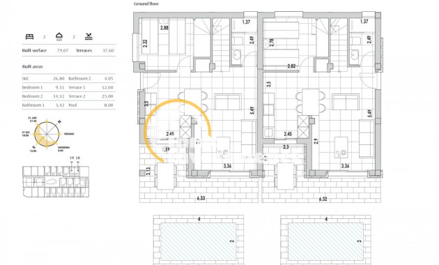 Obra nueva - Chalet pareado - Orihuela Costa - PAU 8