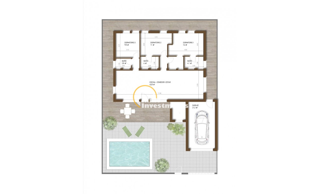 Obra nueva - Chalet independiente - Fuente alamo de Murcia - La Pinilla - Las Palas