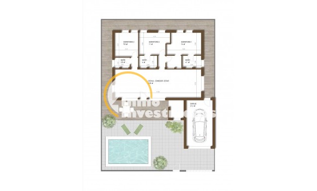 Obra nueva - Chalet independiente - Fuente alamo de Murcia - La Pinilla - Las Palas