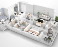 Layout 2 bedrooms